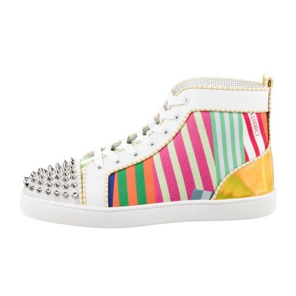 Christian Louboutin Printed Leather Sneakers
